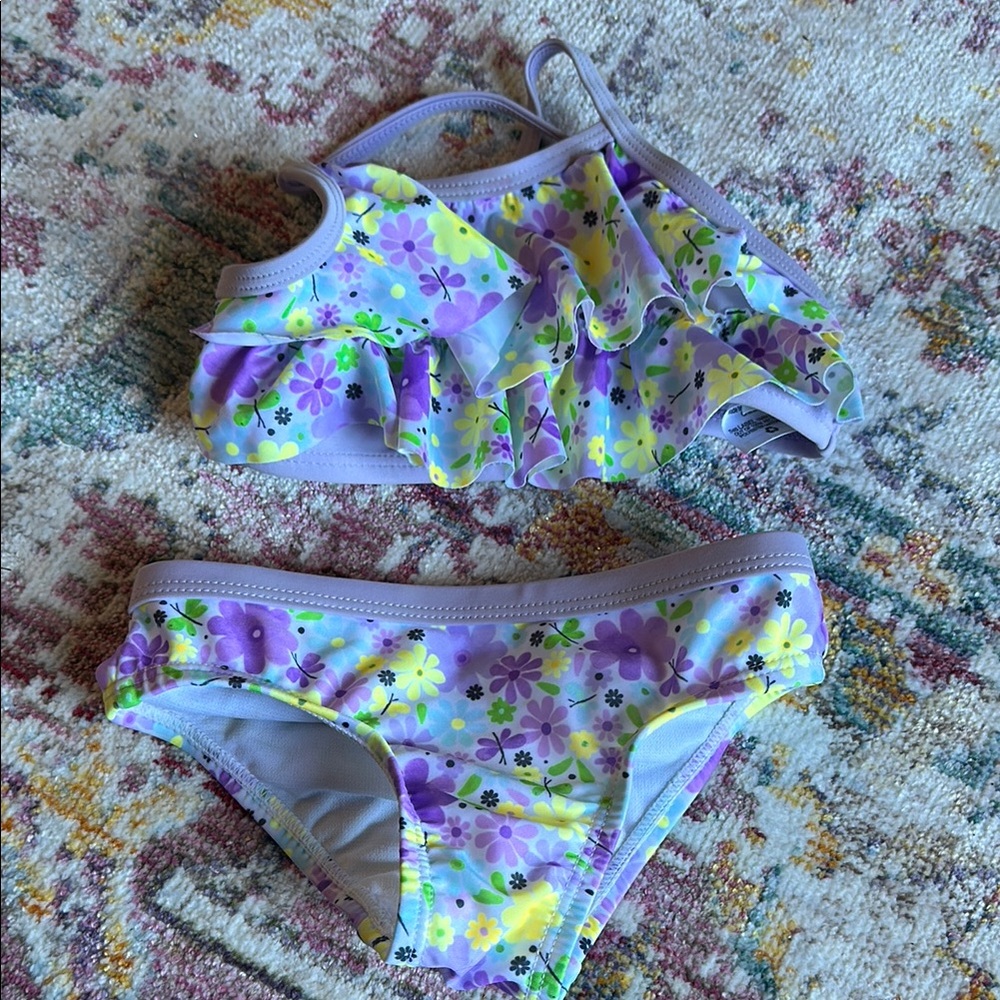 Floral Ruffle Bikini Set